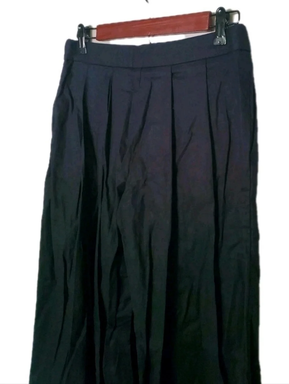 Banana Republic Linen-Blend PALAZZO Black BOHO Pleat Pants Size 6 #852050 RT$110